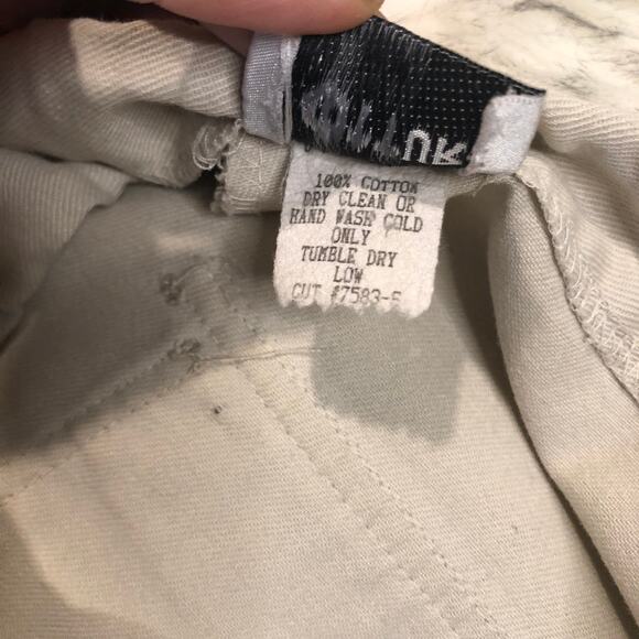 Vintage 90s Cottura Beige Drawstring High Rise Waisted Straight Leg Pants - Picture 12 of 15